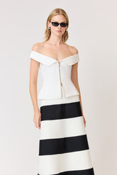 CURAAE KHLOE CREPE KNIT TOP